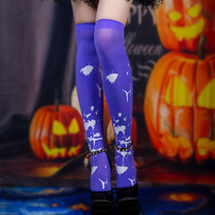 Blood Print Thigh High Socks Halloween Cosplay Over The Knee Socks