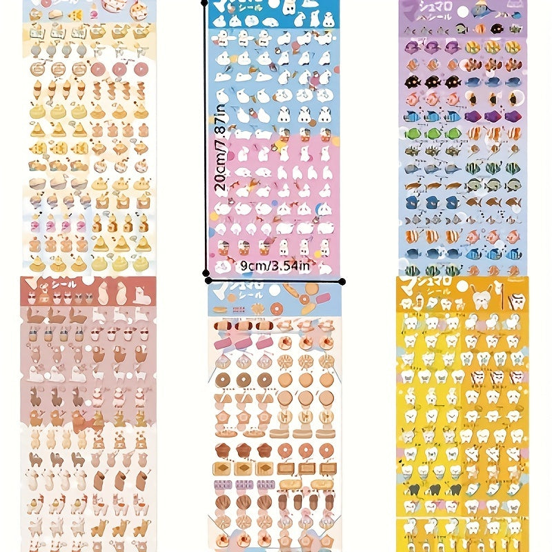 3D Little Rabbit Tropical Fish Alpaca Sticker
