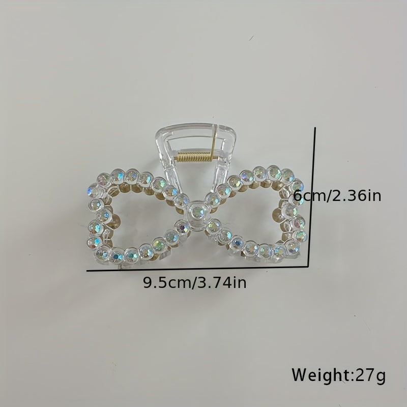 Rhinestone Hair Claw Clips Strong Hold Ponytail Jaw Clips