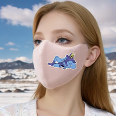 Pink 3D Skull Fleece Face Mask for Men