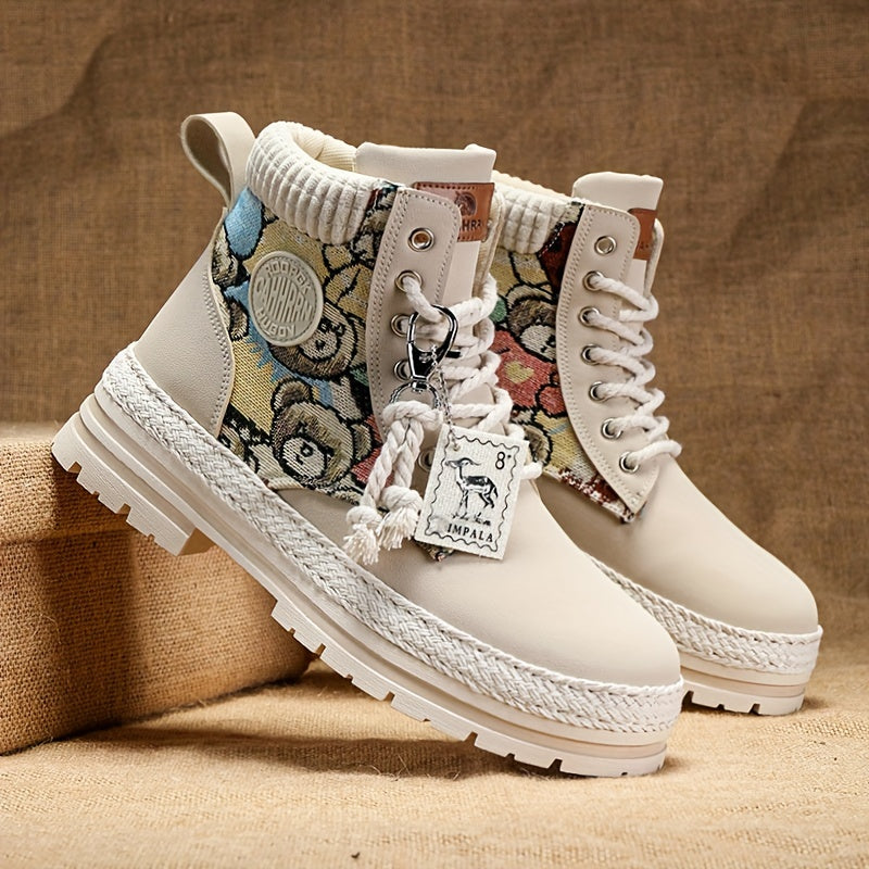 Men's High Top PU Leather Boots Comfy Casual Sneakers