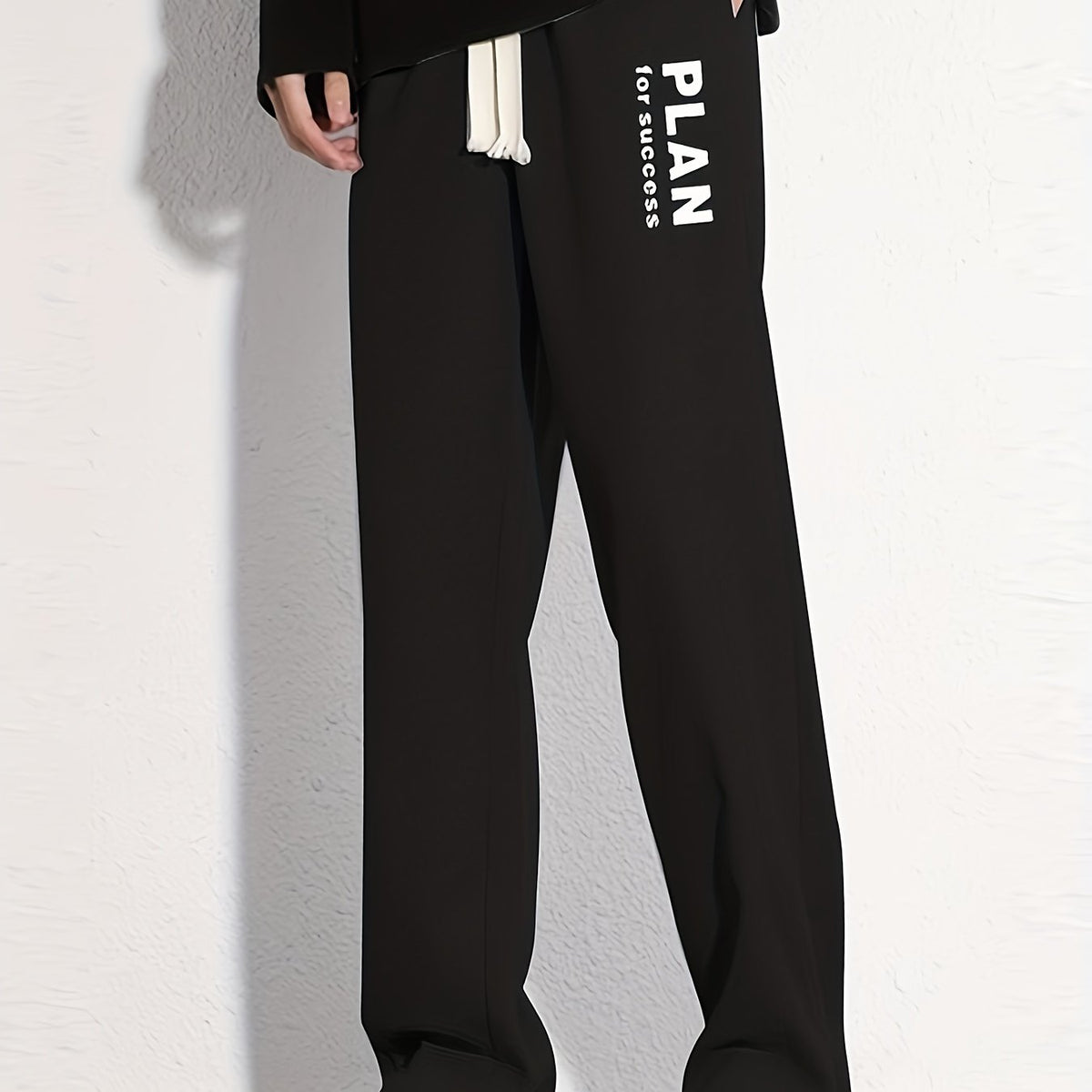 Men's Casual Cotton Sweatpants Loose Fit Drawstring Pants