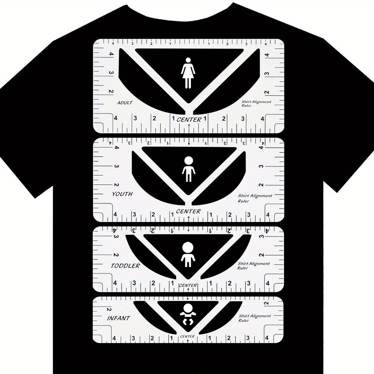 T Shirt Ruler Guide For Vinyl 4 Pack PVC T Shirt Ruler Guide Sewing Ruler