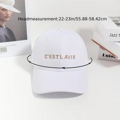 Embroidered Baseball Cap Sun Protection Hat Unisex Outdoor Casual Style