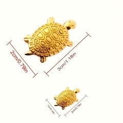 Golden Turtle Decoration for Wealth and Luck