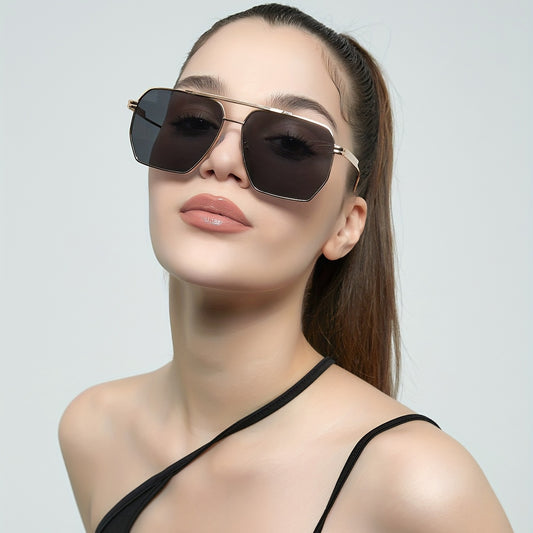 Top Bar Aviator Sunglasses Metal Frame Vintage Outdoor Eyewear