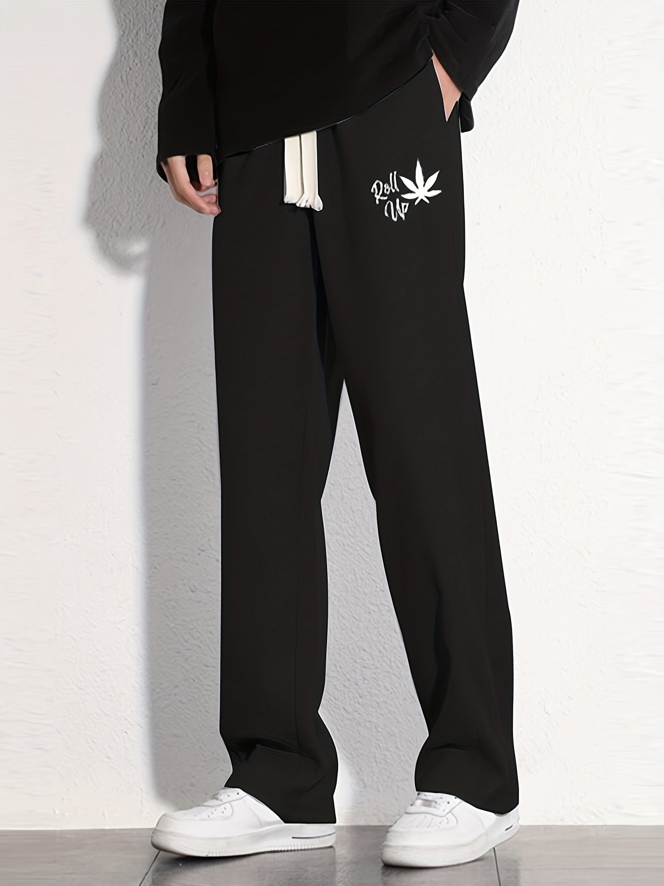 Graphic Print Men's Loose Sweatpants for Spring Fall