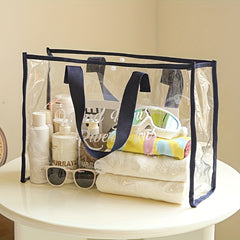 Transparent PVC Beach Bag Tote Waterproof Handbag Large Capacity