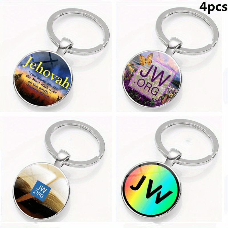 4Pcs Lot JW org Time Jewel Keychain Pendant DIY Vintage Keychain Gift
