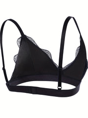 SCARBORO Floral Lace Bralette Wire-Free Bra