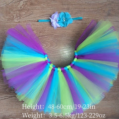 Rainbow Tutu Skirt for Newborn Girls - Perfect for First Birthday