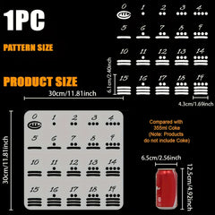 1pc PET Hollow Out Stencils for Scrapbook 30x30cm Kit