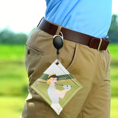 Portable Golf Club Towel Wipe Double-sided Microfiber Ball Towel Cleaning Tool