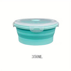 Portable Silicone Lunch Box for Office and School Microwave Safe