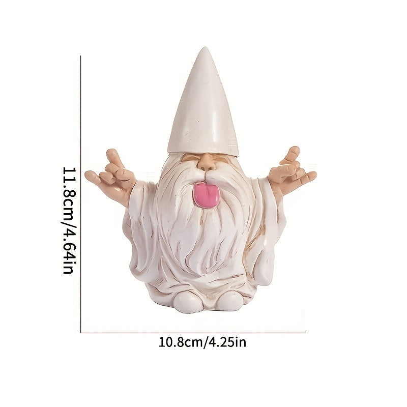 Rocker Gnome Garden Statue - Fun Addition to Garden Decor