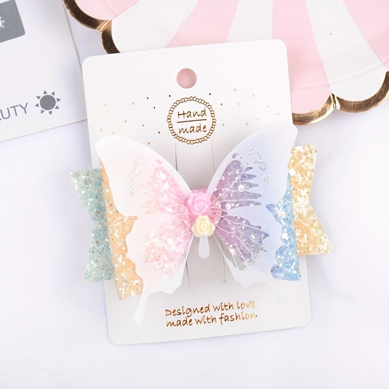 Girls Butterfly Bow Hair Clip for Party Gift Kids