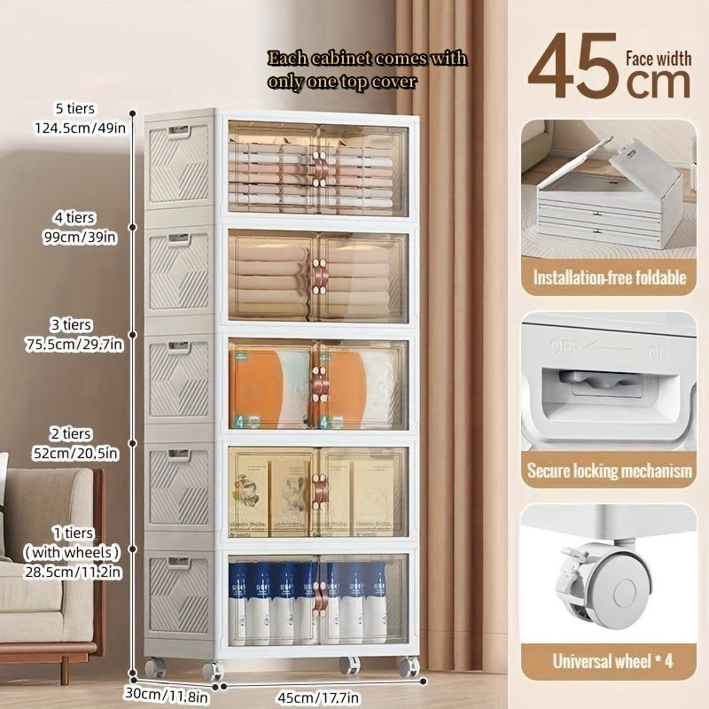 One Layer Stackable Folding Storage Bin Sturdy Mega Size