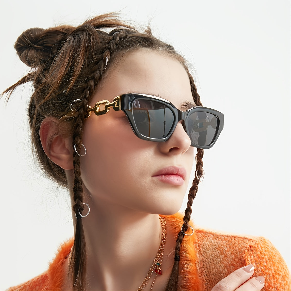 Polarized Narrow Square Sunglasses For Women Hip Hop Sun Glasses