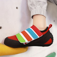 Unisex Kid's Climbing Shoes With Hook And Loop Fastener
