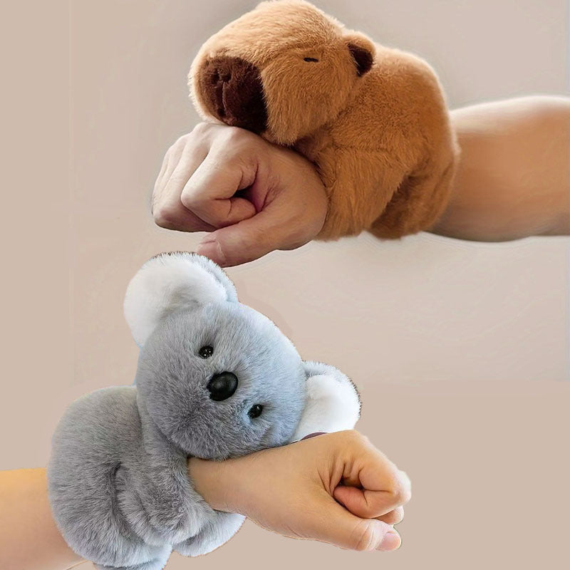 2pcs Capybara Raccoon Wristbands Snap Bands Polyester Fiber Hand Decorations