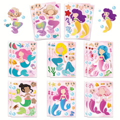 16 Mermaid Stickers for Party Favors Classroom