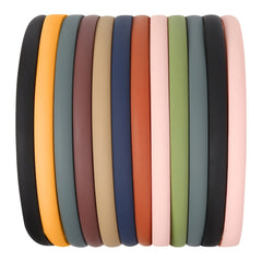 9pcs Solid Headband Skinny Head Hoop Nonslip Hair Band Sweet Hair Accessories