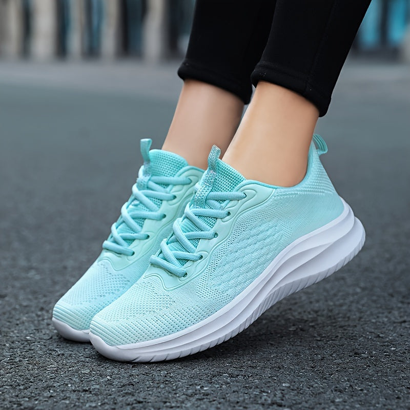 Women's Mesh Sneakers Lace Up Breathable Running Sports Shoes