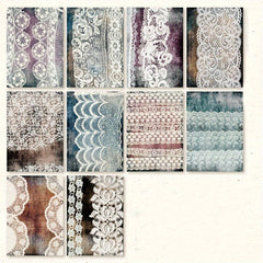 40pcs Vintage Distressed Paper Set for Hand Account Book Backgrounds