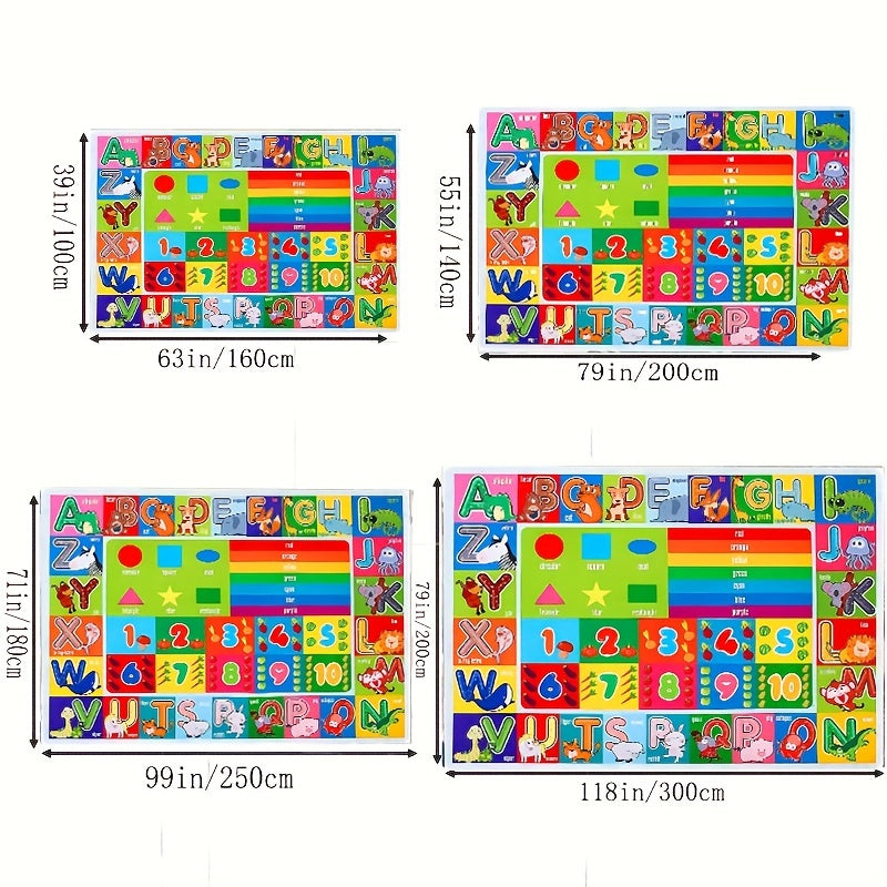Alphabet Game Large Carpet Area Carpet Soft Washable Non Slip Backing