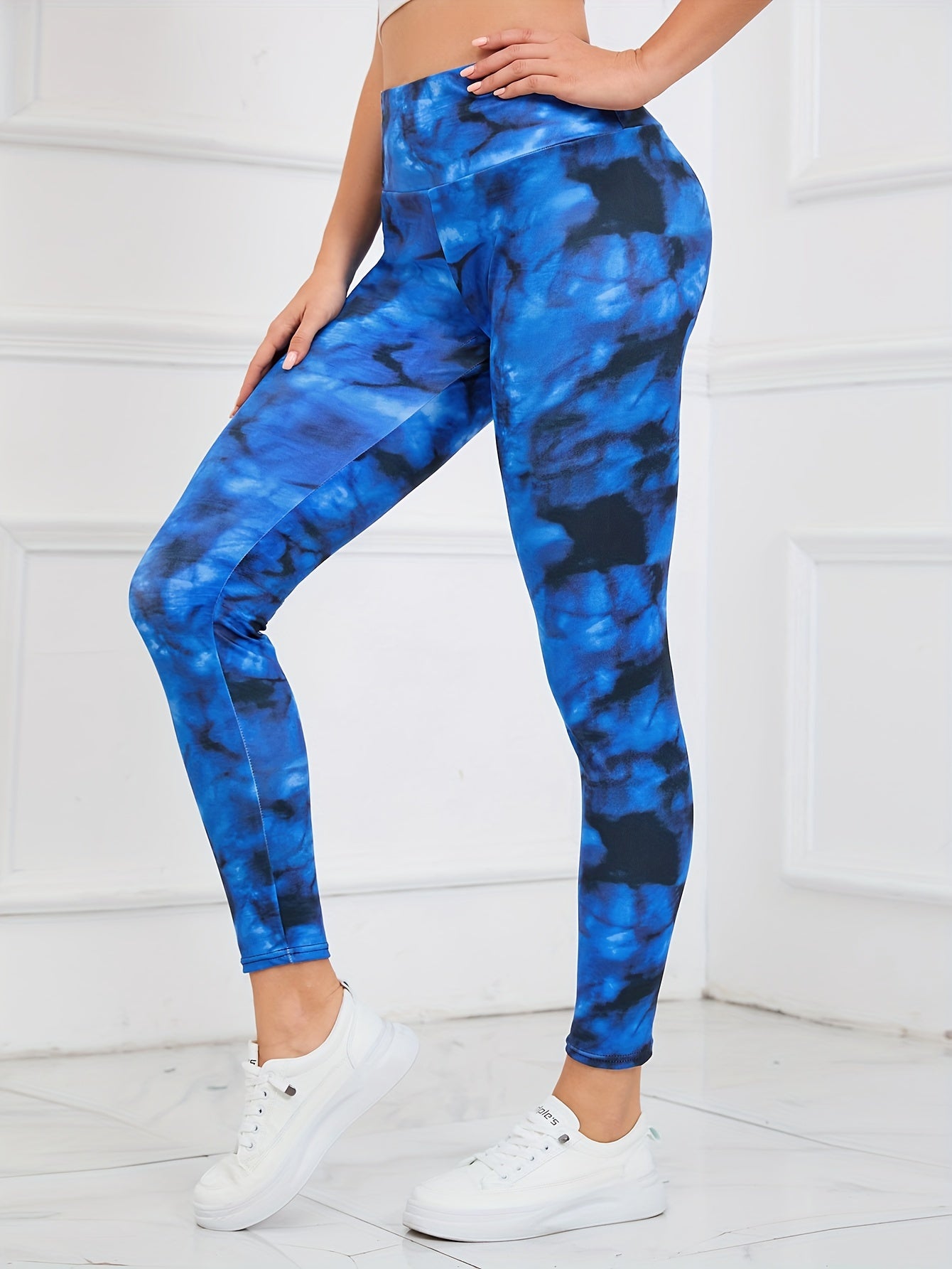 Tie Dye Yoga Workout Pants Stretch Running Leggings
