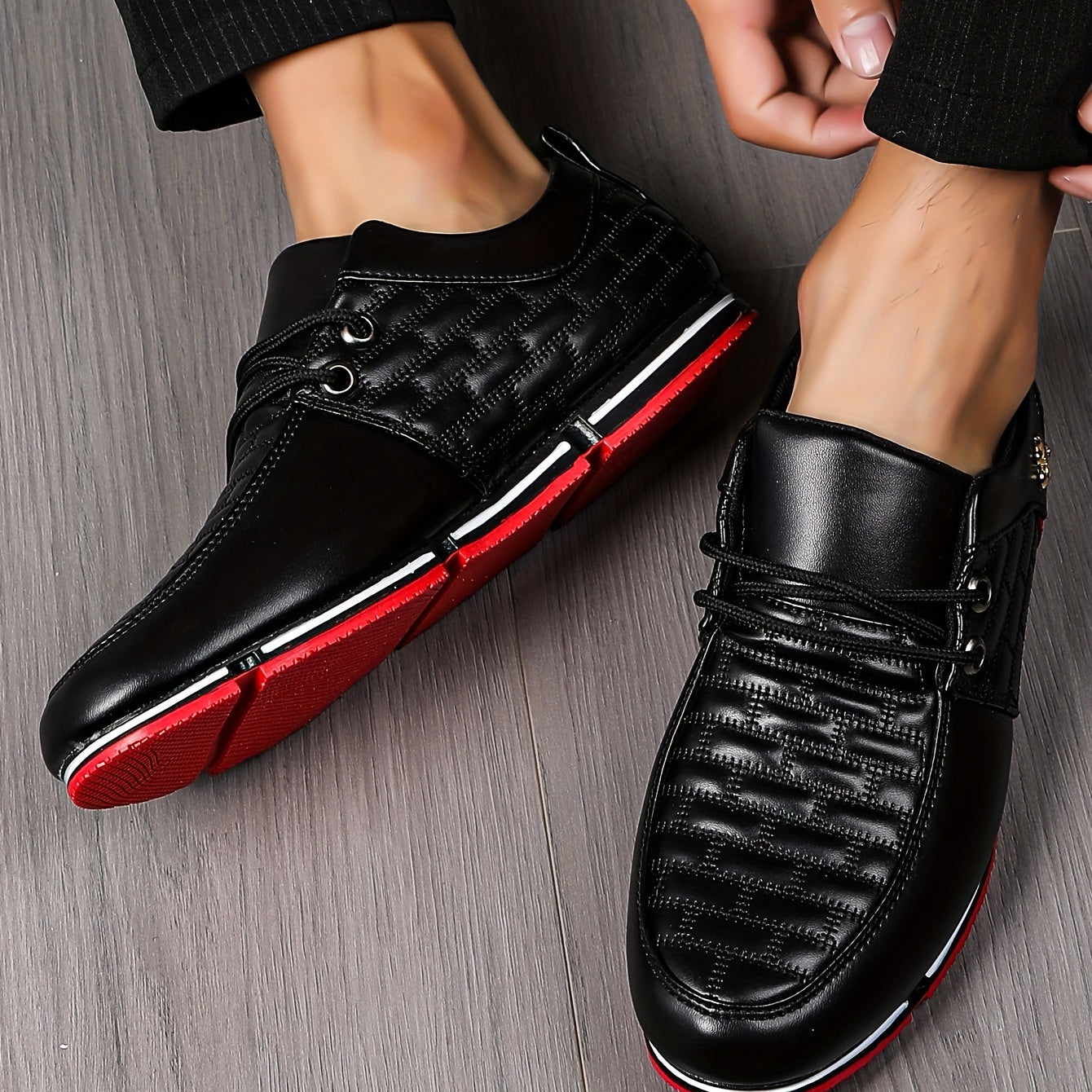 Men's Slip On Dress Shoes Lightweight Non Slip Formal Shoes for Wedding