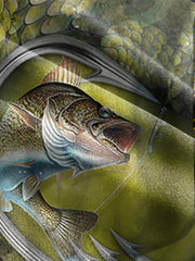 Fish & Fishhook 3D Pattern Men's Outfit: T-shirt & Shorts