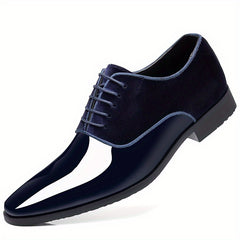 Men's Lace-Up Vintage Dress Shoes Point Toe for Wedding & Business