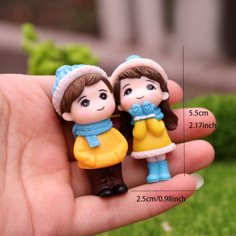 Mini Snowman & Couple Charms - Festive Holiday Decoration