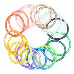20-Color Glitter Jelly Silicone Bangle 65mm Bracelet Gift