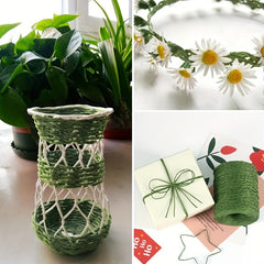 50m Floral Paper Covered Binding Thread for Bouquets and Wreaths