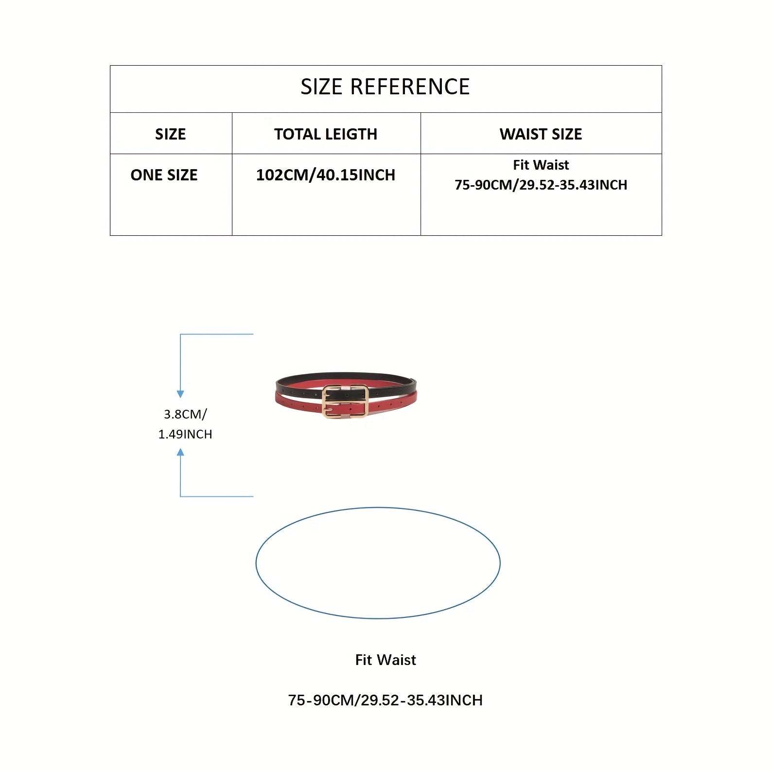 Double Layer Thin Belt Decorative Waistband for Women