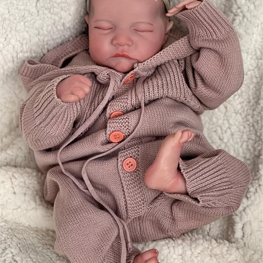 18in Reborn Dolls Realistic Newborn Silicone Baby Doll