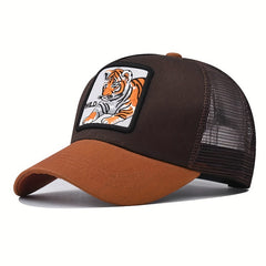 Unisex Breathable Baseball Cap with Animal Embroidery