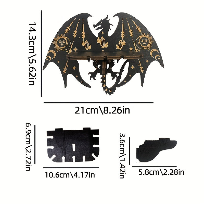 Dragon Palm Crystal Shelf for Wall Mounted Gemstone Storage
