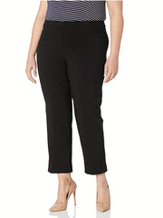  Solid Stretch Workwear Pants - Straight Leg