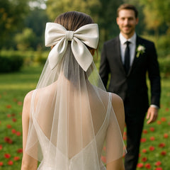 Custom Wedding Veil with Personalized Phrases Embroidered Bridal Veil