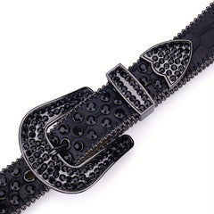 Bling Rhinestone Belt Western Cowboy Cowgirl Crystal Leather Jeans Dress