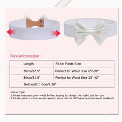 Women's Elastic Cinch Belt with Satin Bow