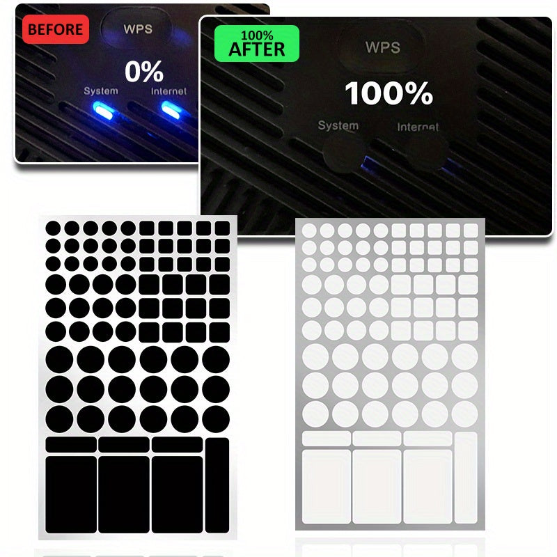 LED Light Blocking Stickers for Routers Blackout Dimming 50-100%