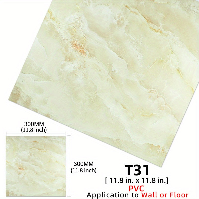 10pcs PVC Marble Floor Stickers Self Adhesive Wall Decals Waterproof
