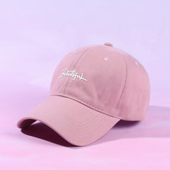 Pink Baseball Cap Solid Dad Hats Lightweight Adjustable Sun Hat