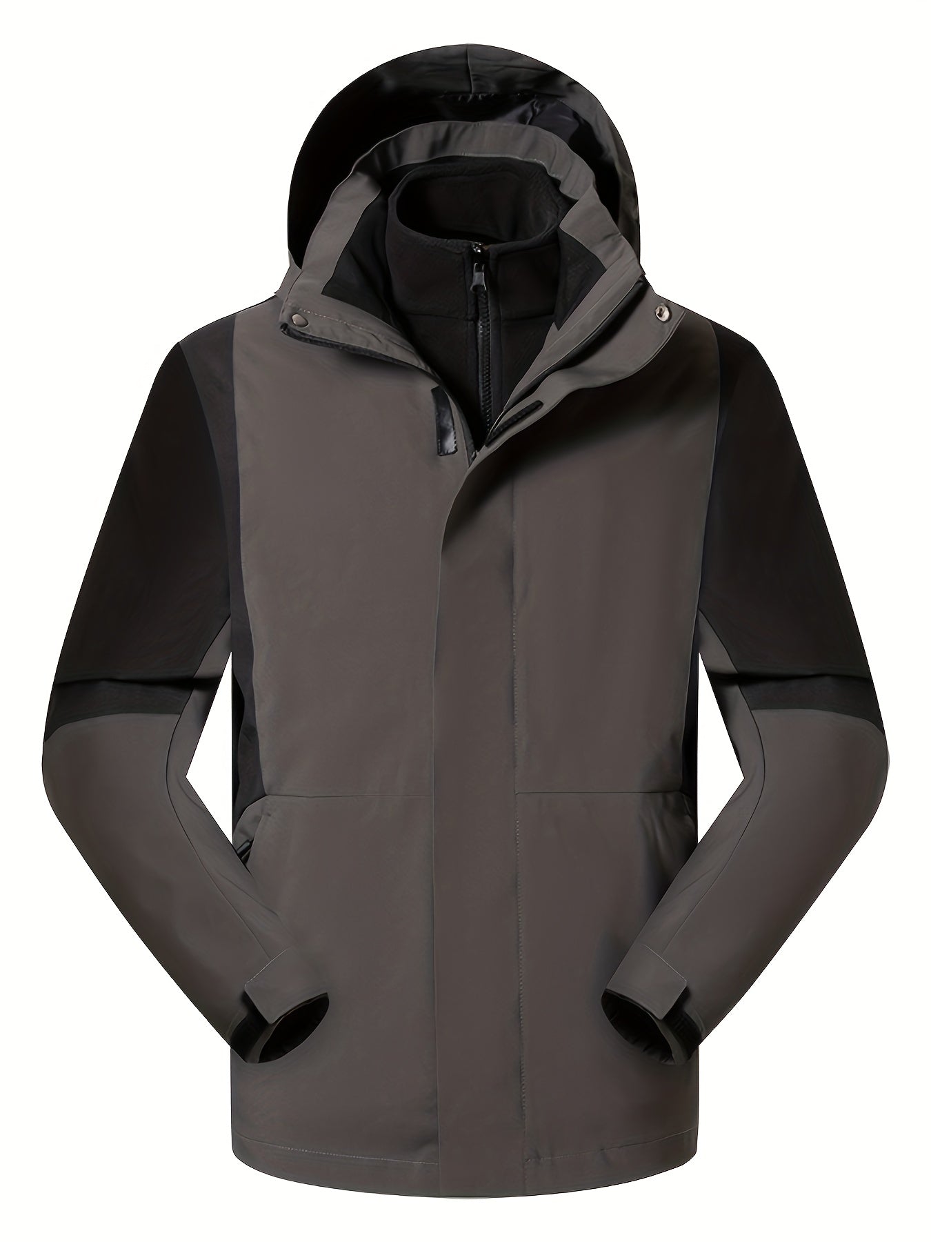 Men's Contrast Hooded Jacket For Spring Fall Winter