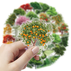 YIIMANNER 50pcs Forest Plant Landscape PET Stickers for Scrapbook