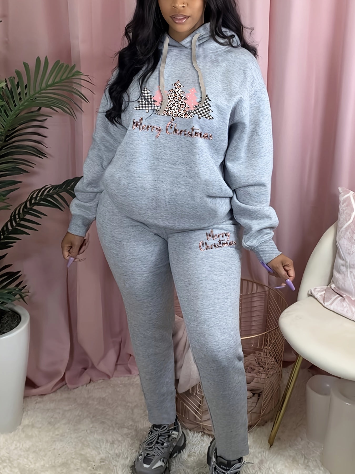  Christmas Tree Hoodie & Sweatpants Set